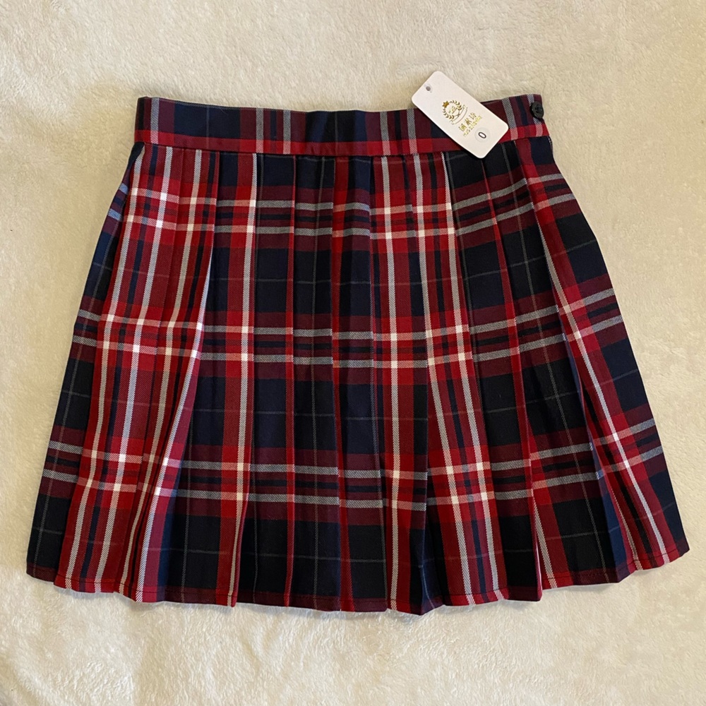 Plaid Pleated Skirt